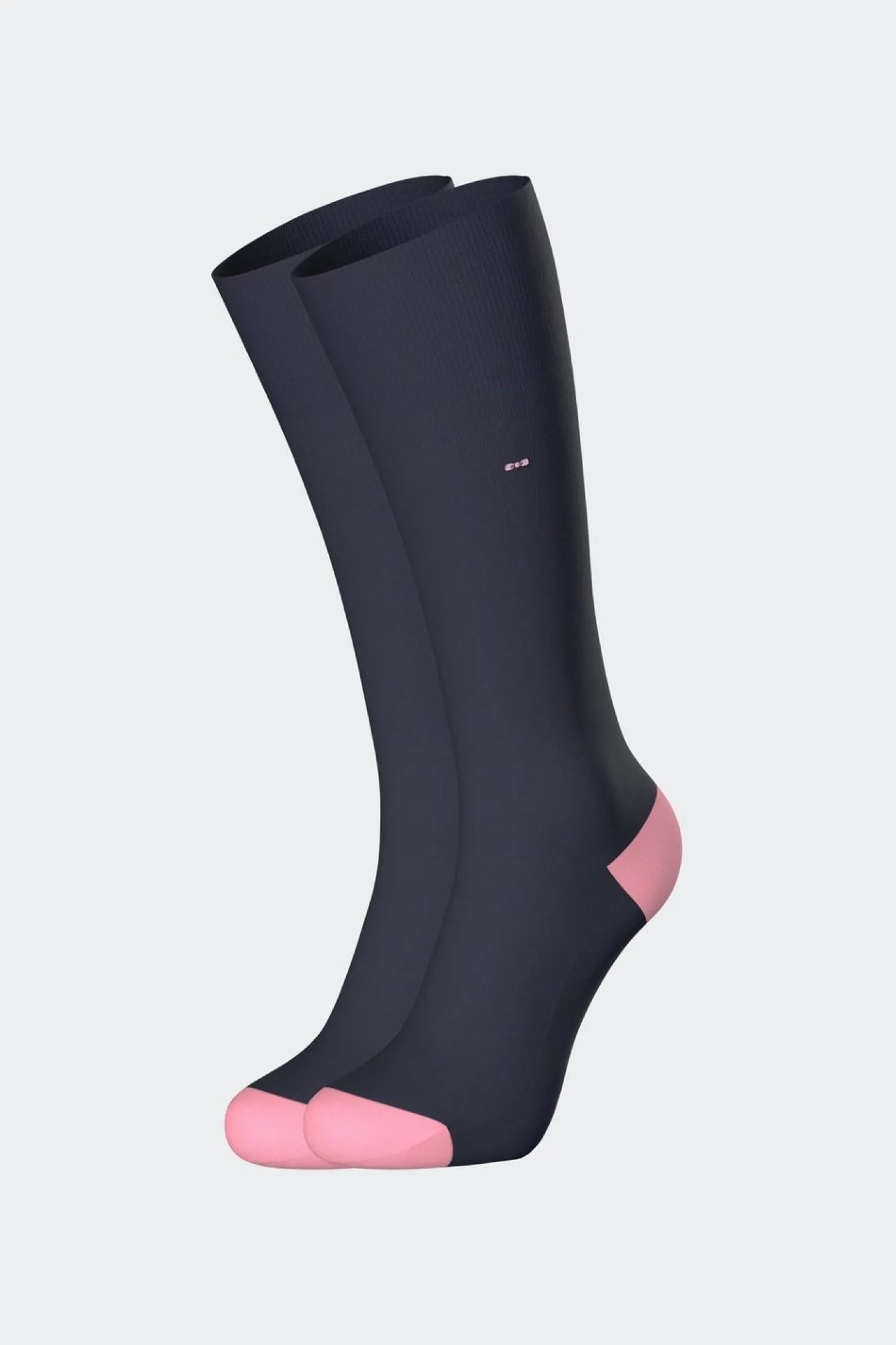Paire De Chaussettes Cotelees Marine En Coton Stretch