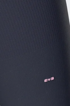 Paire De Chaussettes Cotelees Marine En Coton Stretch