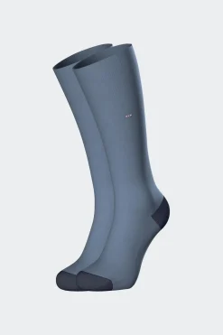 Paire De Chaussettes Cotelees Ciel En Coton Stretch