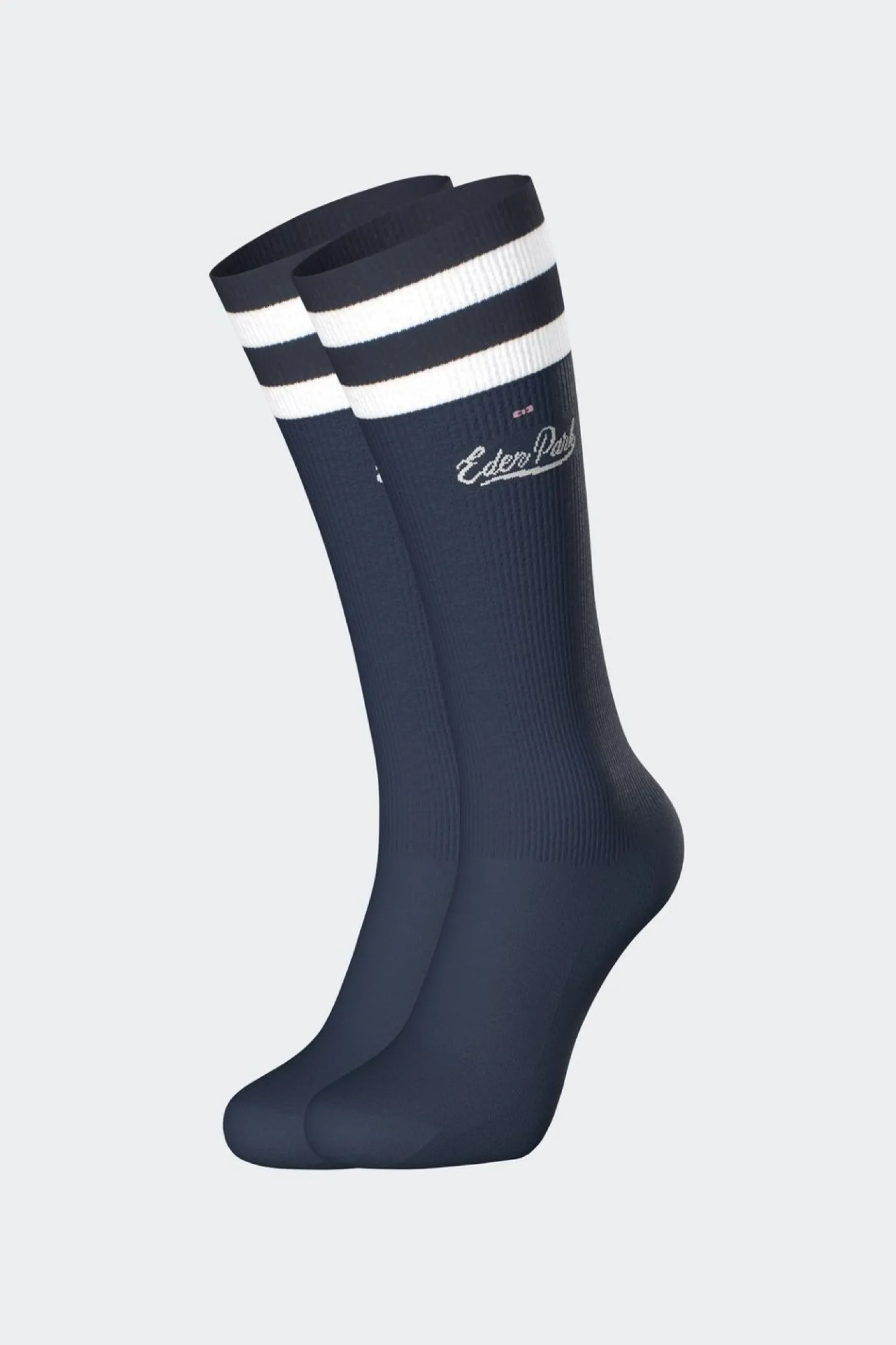 Paire De Chaussettes Marine Inscription Eden Park Varsity En Coton Stretch