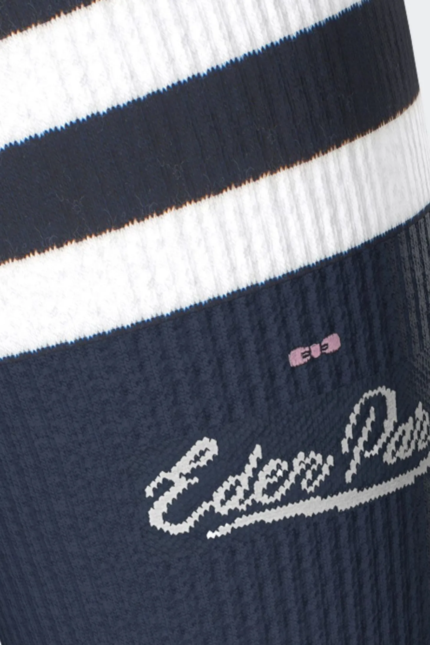 Paire De Chaussettes Marine Inscription Eden Park Varsity En Coton Stretch