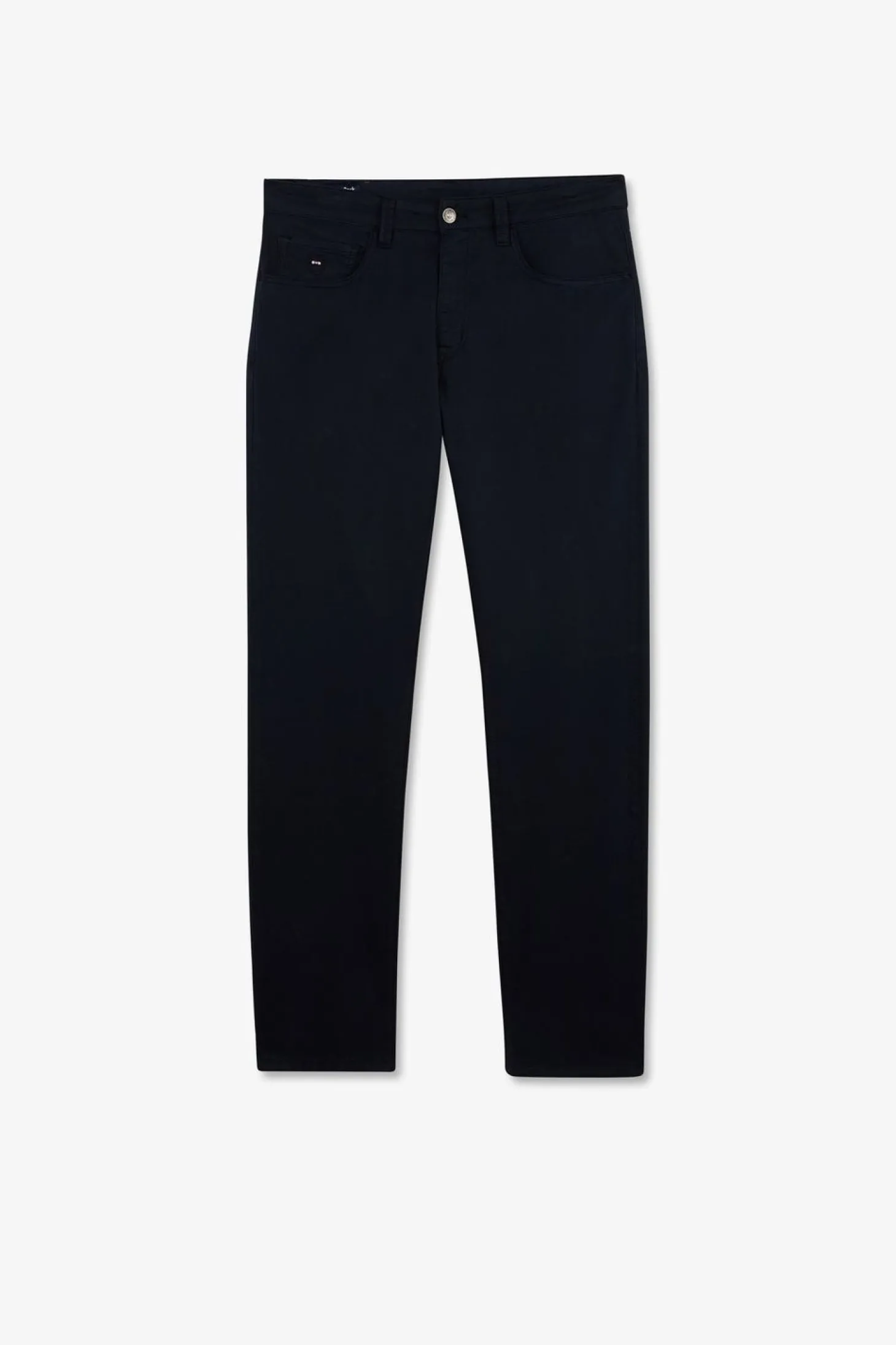 Pantalon Bleu Marine Droit 5 Poches