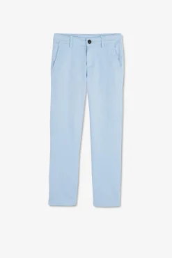 Pantalon Chino Bleu Ciel En Coton Stretch