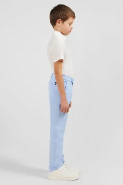 Pantalon Chino Bleu Ciel En Coton Stretch