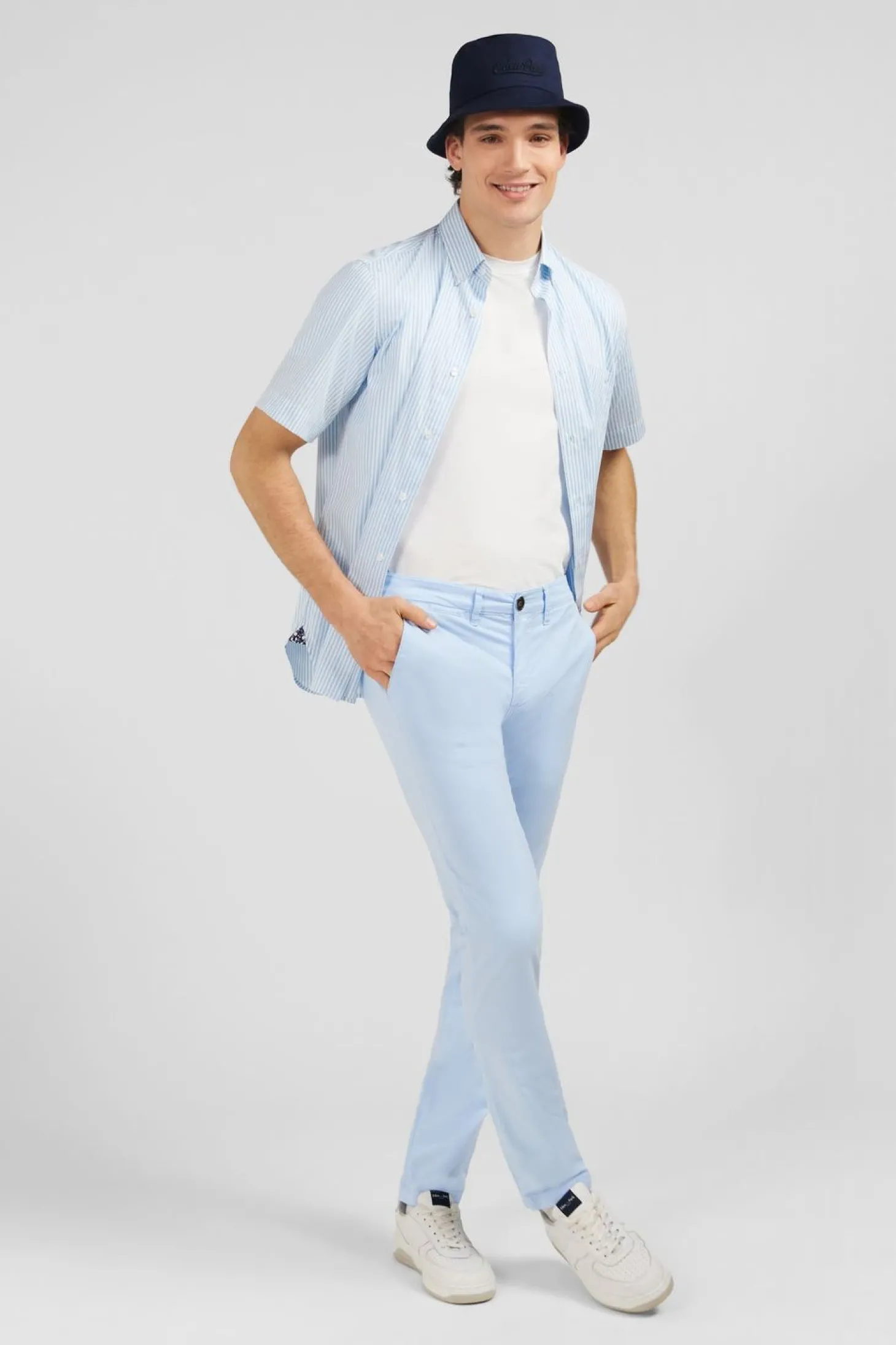 Pantalon Chino Bleu Clair