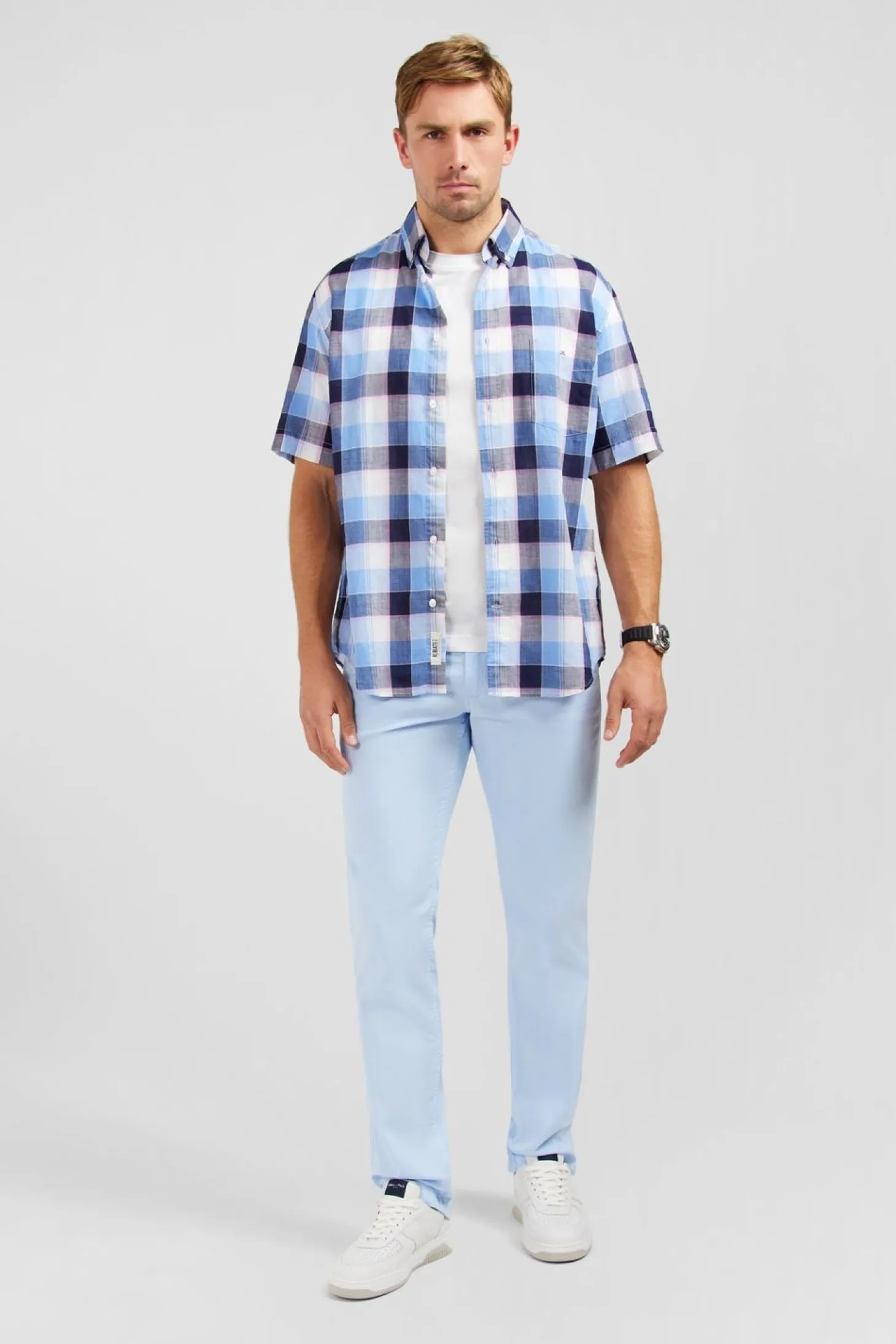 Pantalon Chino Bleu Clair