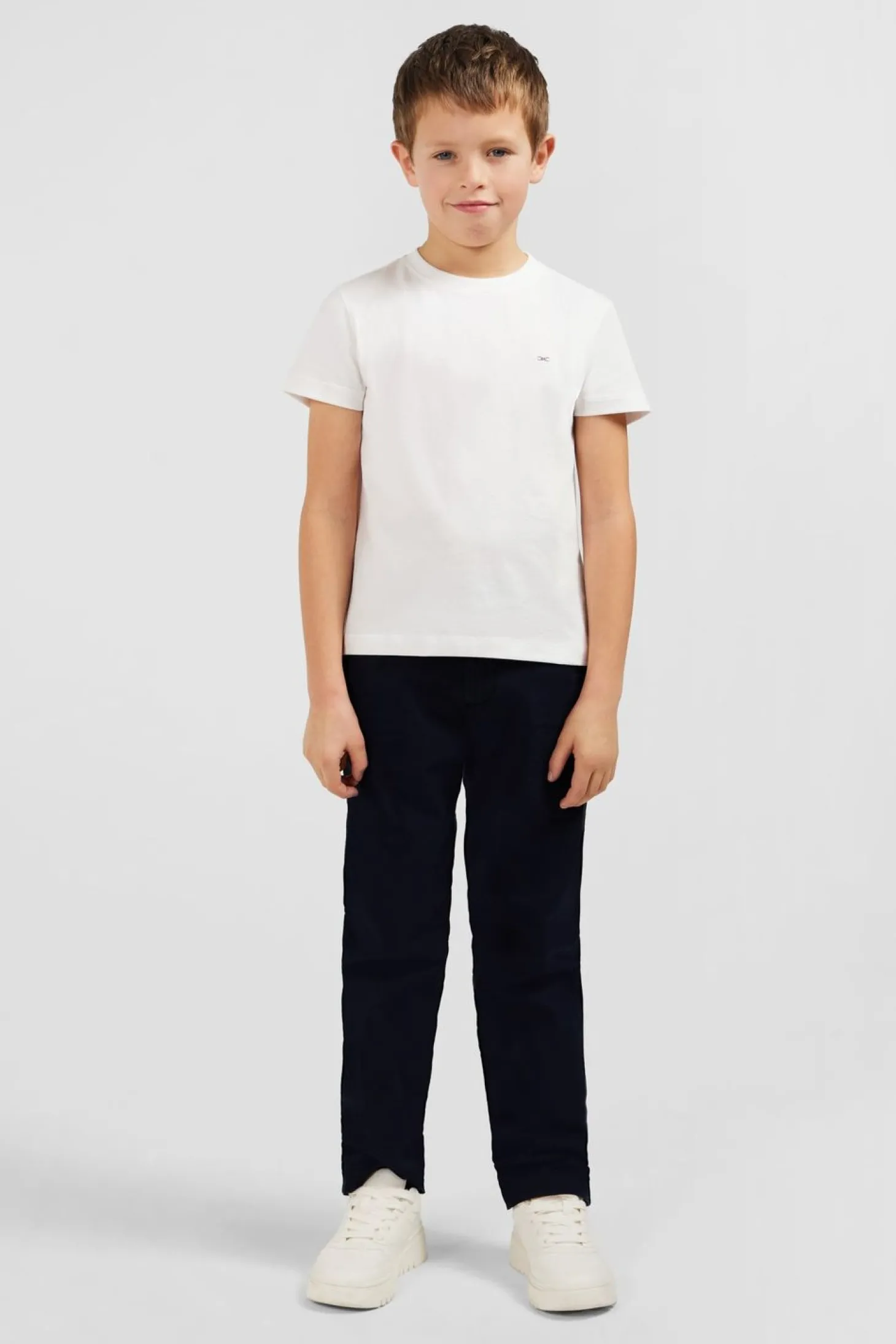 Pantalon Chino Marine En Coton Stretch