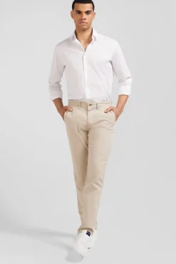 Pantalon Chino Sans Plis Beige