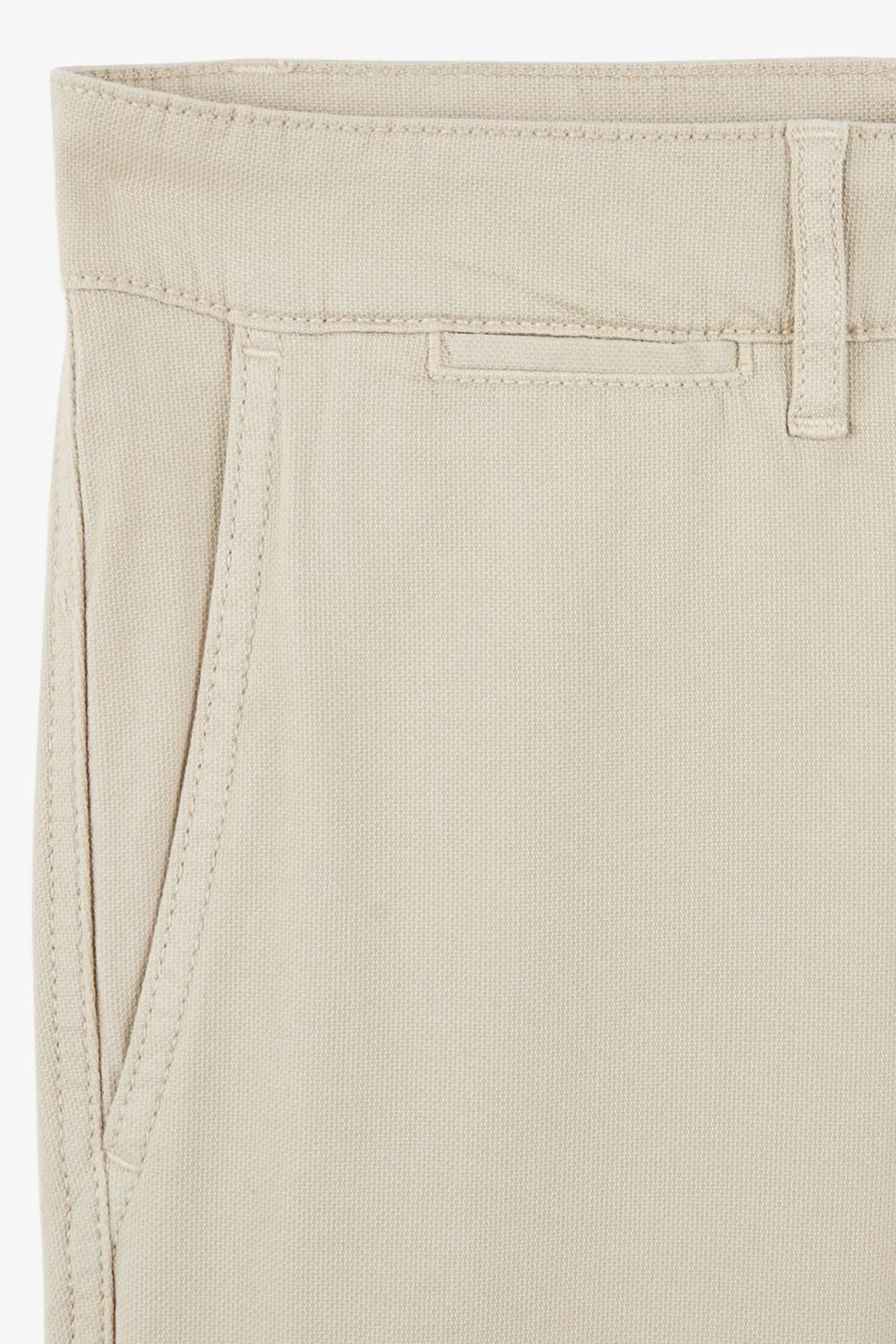 Pantalon Chino Sans Plis Beige
