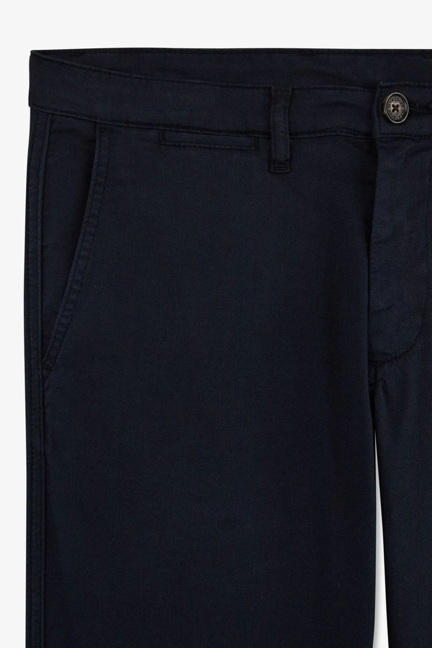 Pantalon Chino Sans Plis Bleu Marine