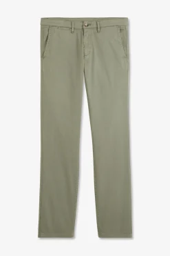 Pantalon Chino Sans Plis Kaki
