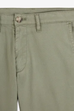 Pantalon Chino Sans Plis Kaki
