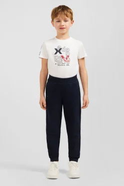 Pantalon Jogging Marine En Molleton Coton