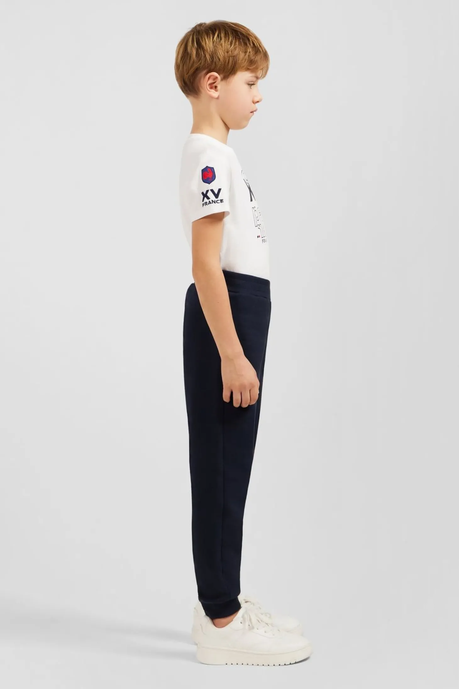 Pantalon Jogging Marine En Molleton Coton