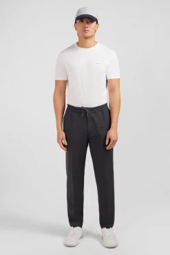 Pantalon Taille Elastiquee Gris