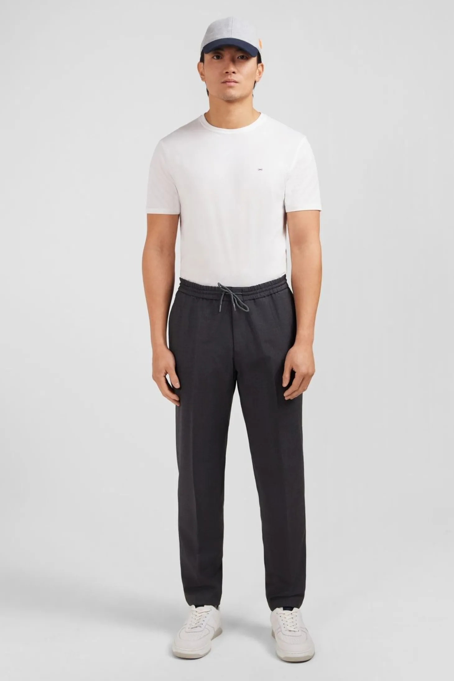 Pantalon Taille Elastiquee Gris