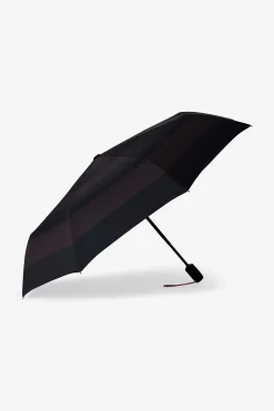 Parapluie Noir Pliant A Rayures