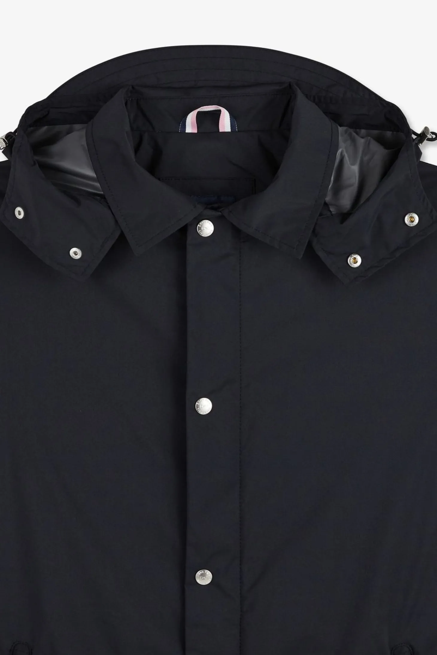 Parka Longue A Capuche Amovible Marine