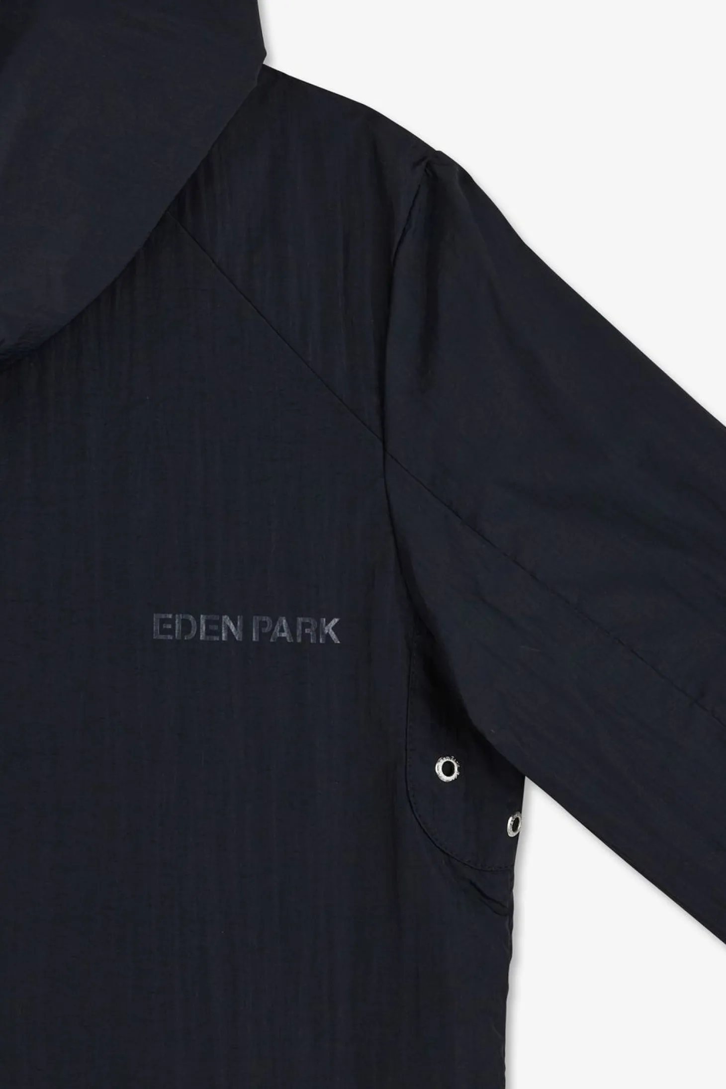 Parka Longue Zippee A Capuche Marine