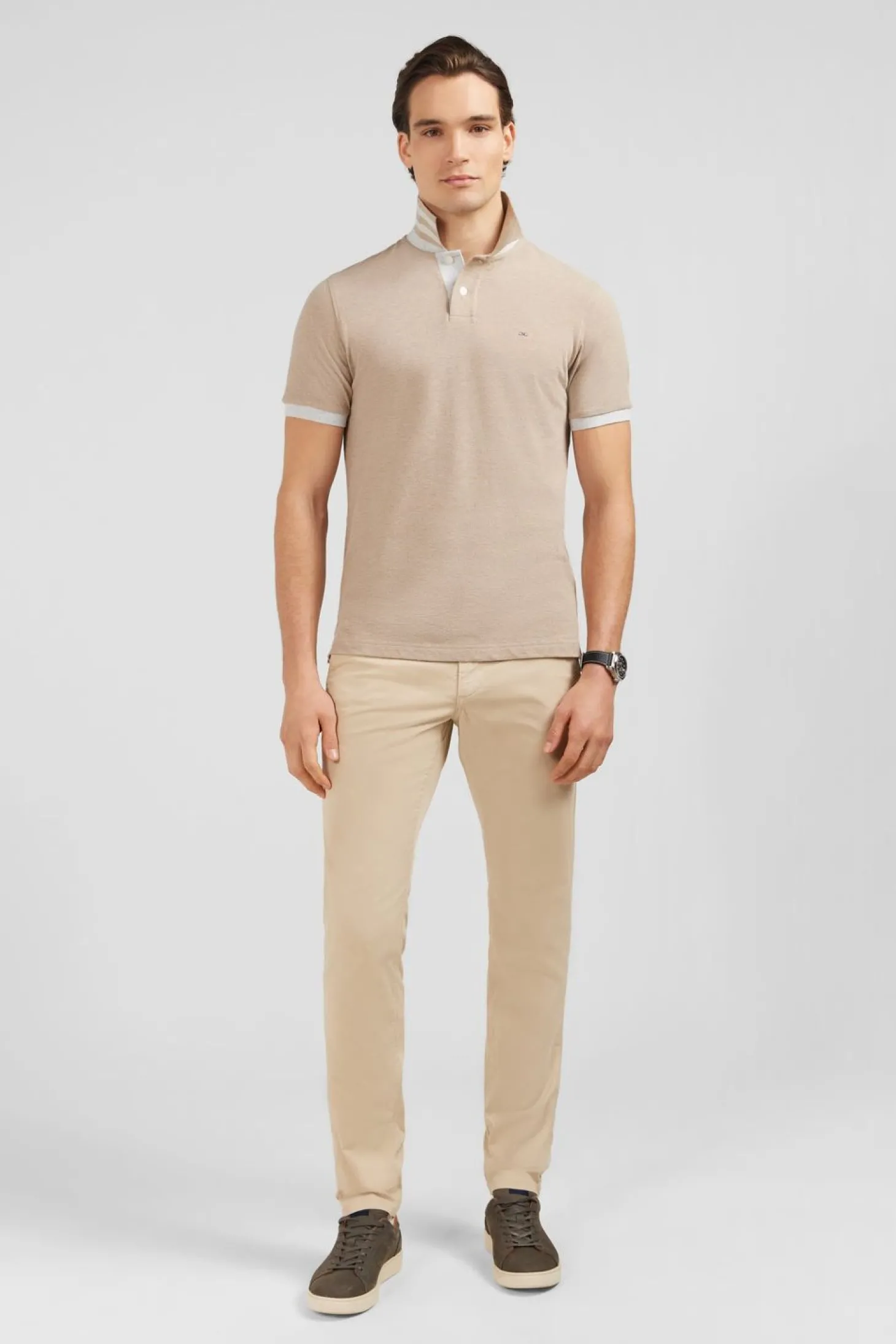 Polo Beige A Manches Courtes