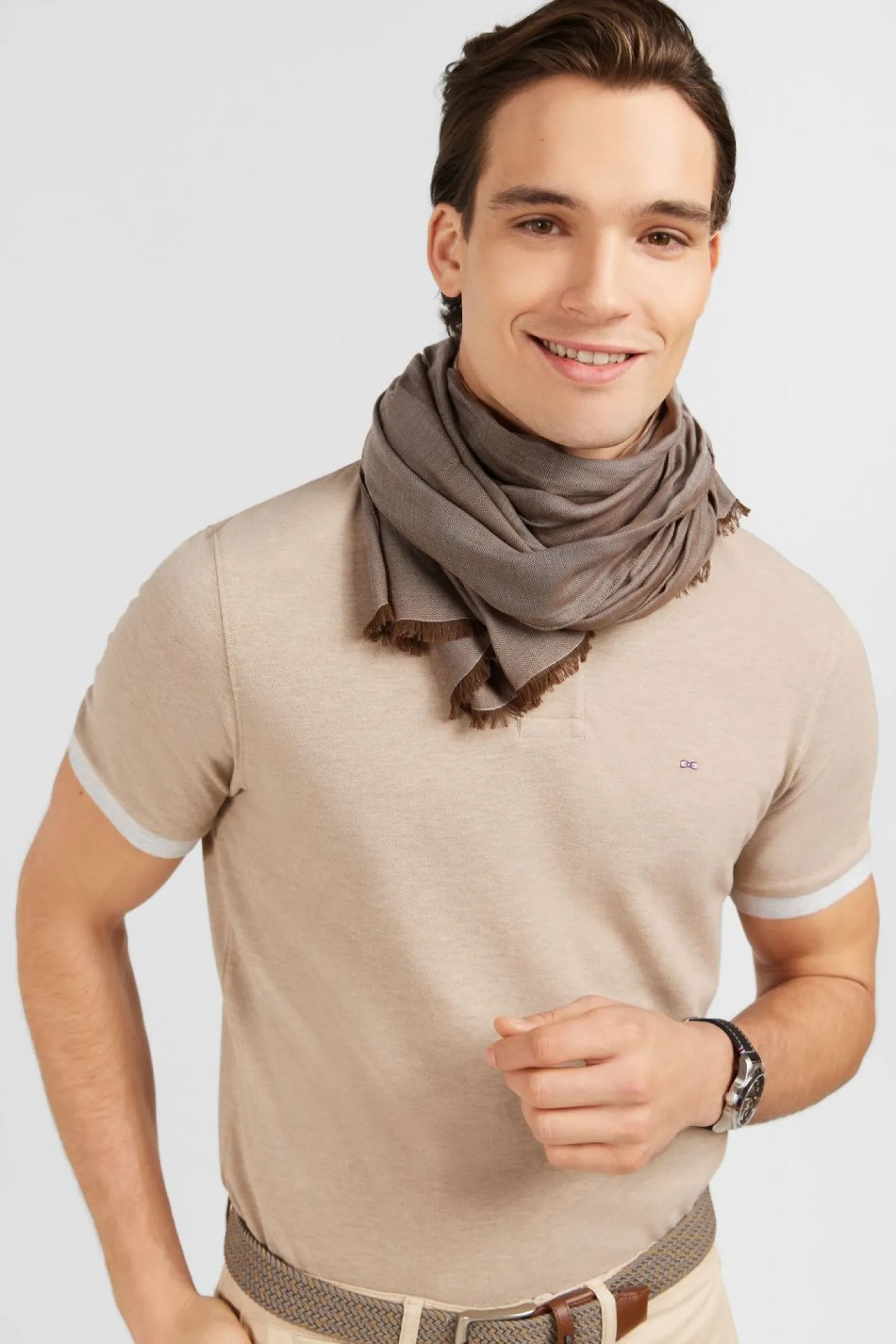 Polo Beige A Manches Courtes