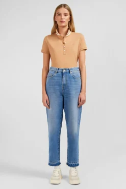 Polo Beige Manches Courtes En Coton Pima