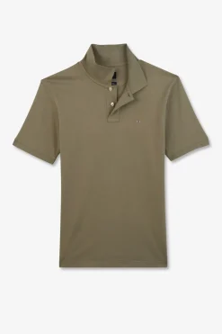 Polo Beige Uni A Manches Courtes