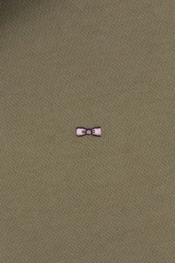 Polo Beige Uni A Manches Courtes