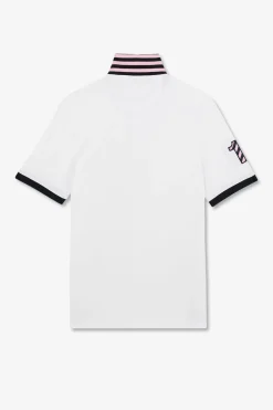 Polo Blanc A Manches Courtes Numero 10