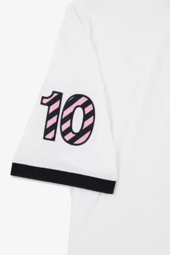 Polo Blanc A Manches Courtes Numero 10