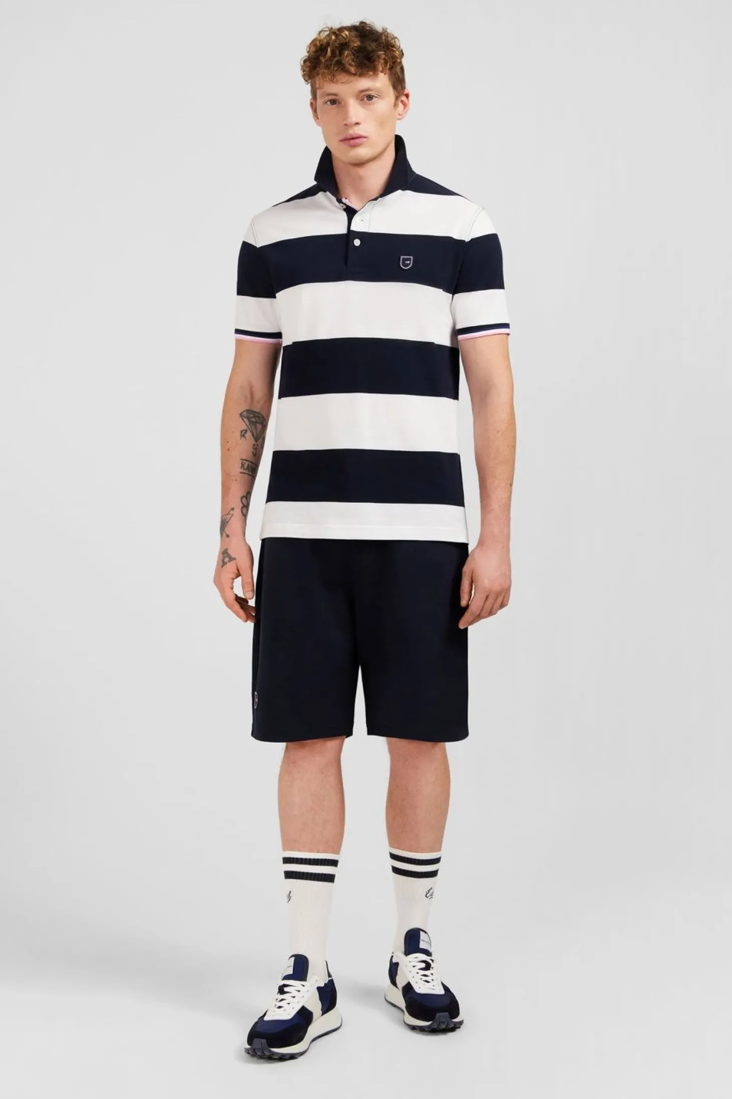 Polo Blanc A Rayures