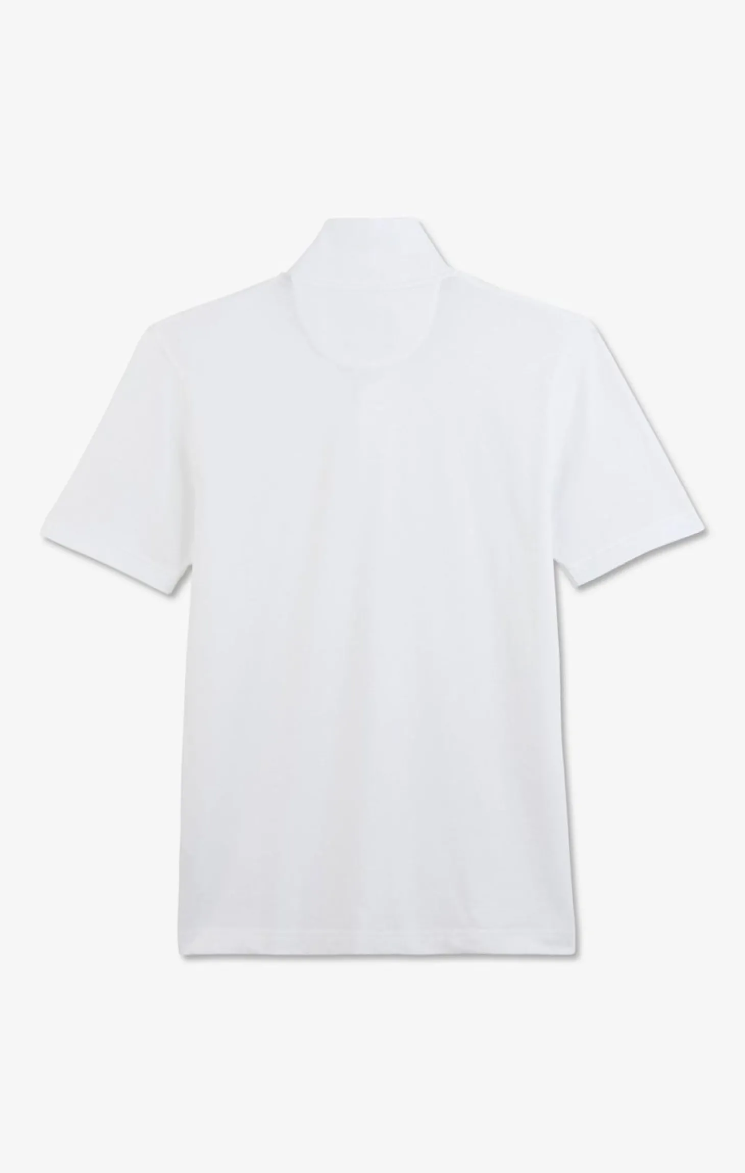Polo Blanc En Coton Pima Stretch