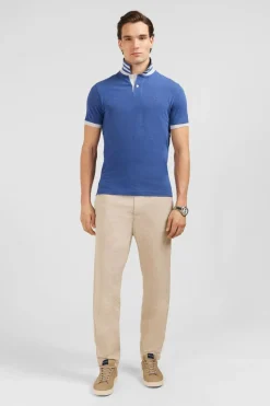 Polo Bleu A Manches Courtes