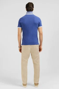 Polo Bleu A Manches Courtes