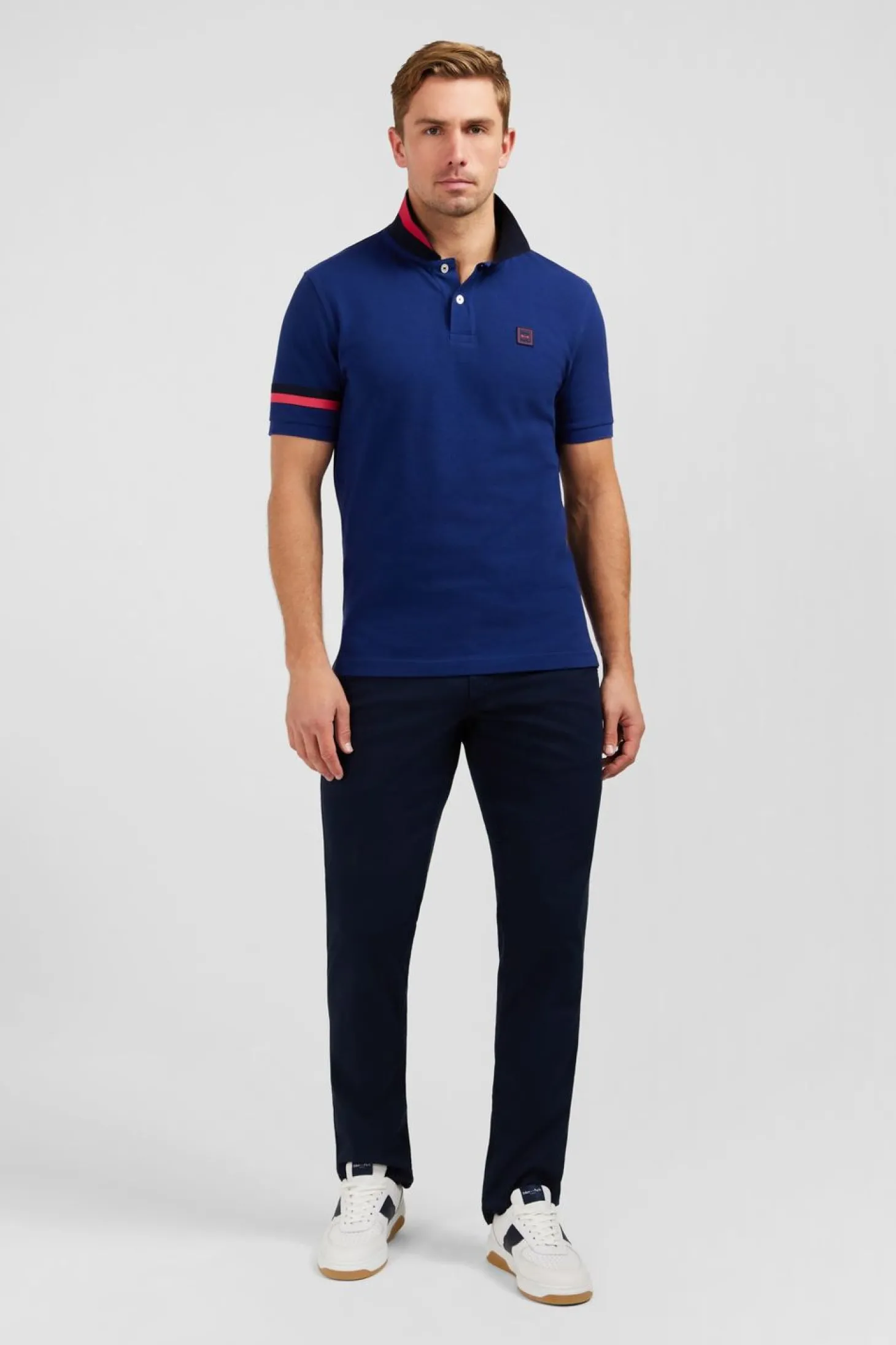 Polo Bleu A Manches Courtes