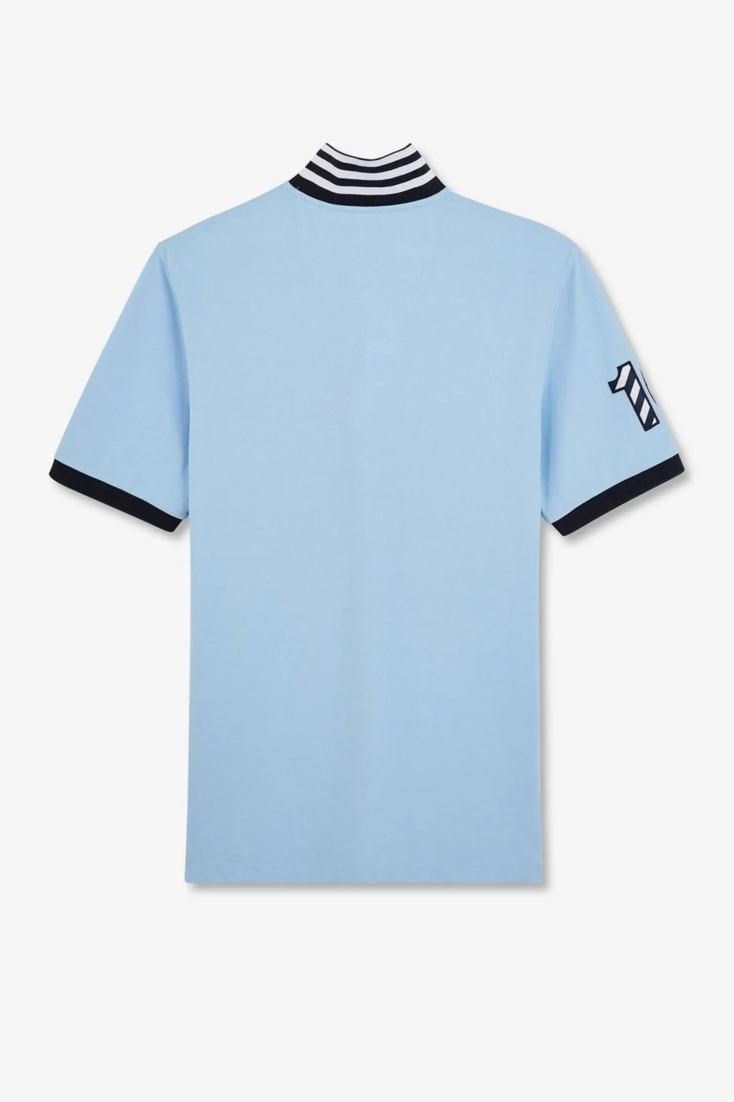 Polo Bleu Clair A Manches Courtes Numero 10