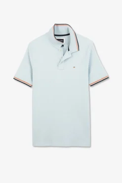 Polo Bleu Clair En Coton Pima