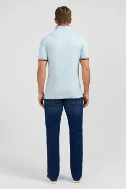 Polo Bleu Clair En Coton Pima