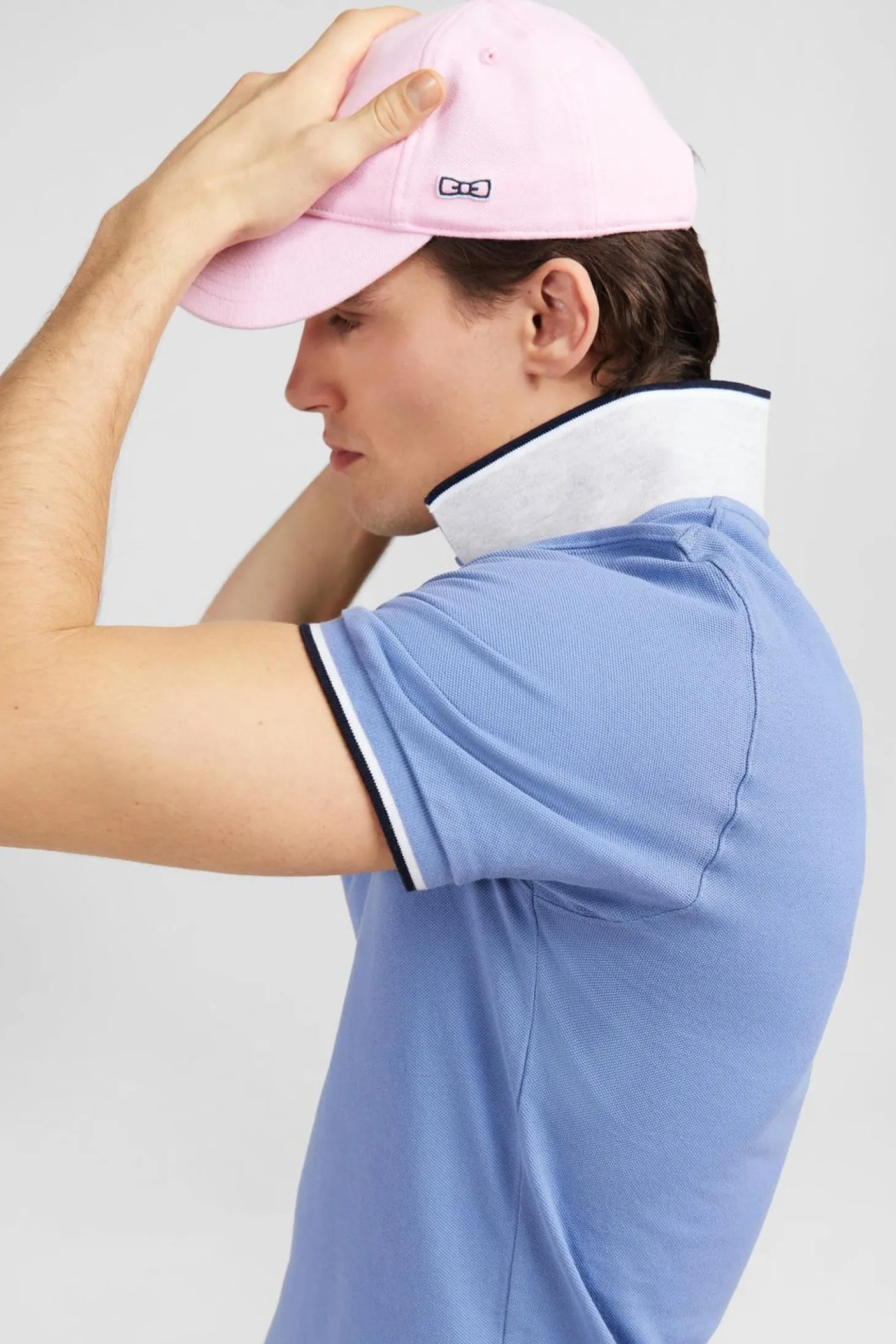 Polo Bleu Clair Manches Courtes Uni