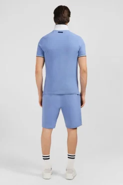 Polo Bleu Clair Manches Courtes Uni