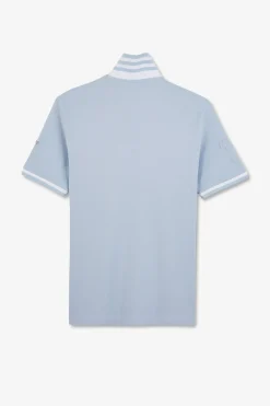 Polo Bleu Clair Manches Courtes Uni