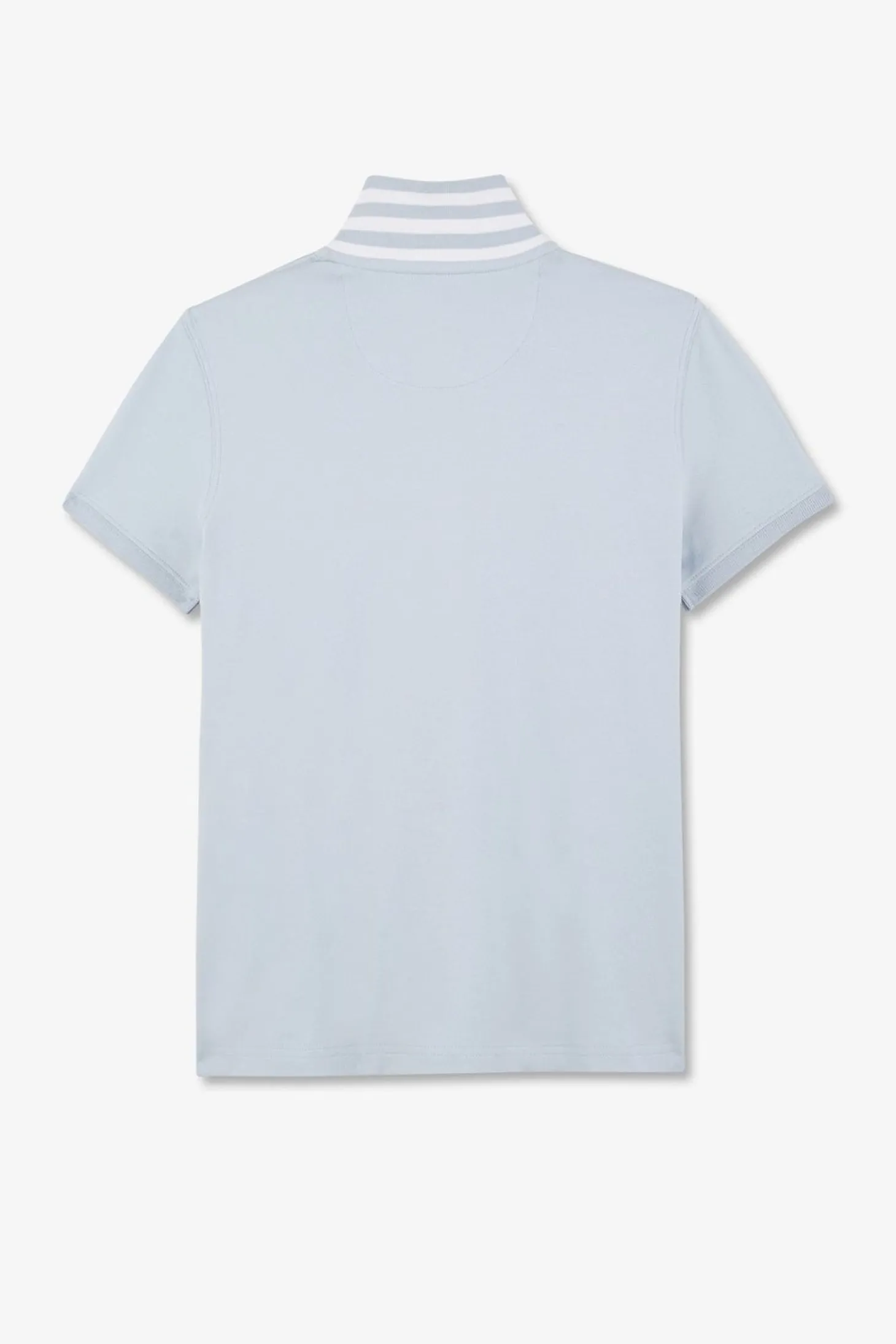Polo Bleu Manches Courtes En Coton Pima