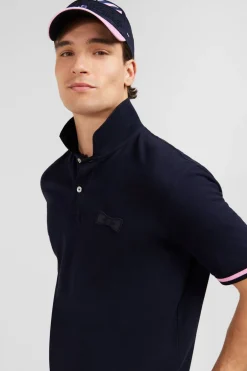 Polo Bleu Marine A Manches Courtes