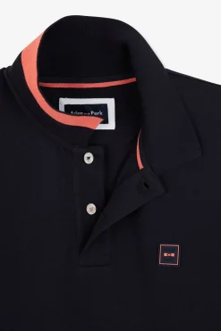 Polo Bleu Marine A Manches Courtes