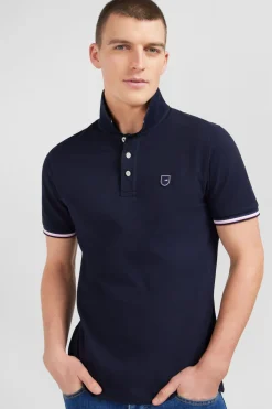 Polo Bleu Marine A Manches Courtes