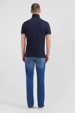 Polo Bleu Marine A Manches Courtes