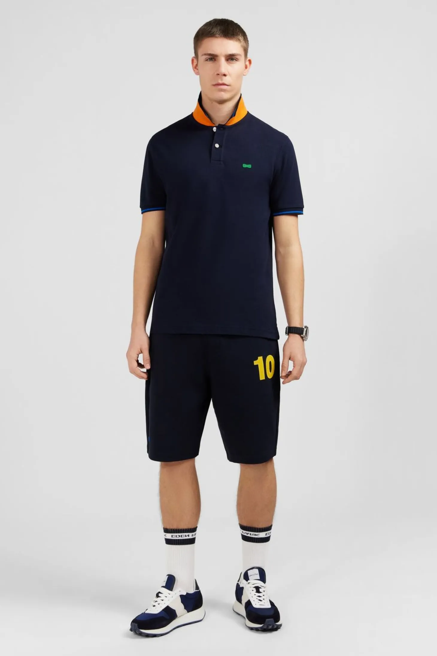 Polo Bleu Marine A Manches Courtes