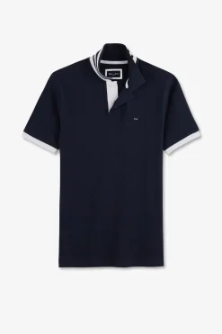 Polo Bleu Marine A Manches Courtes