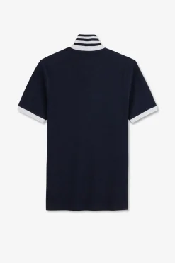 Polo Bleu Marine A Manches Courtes