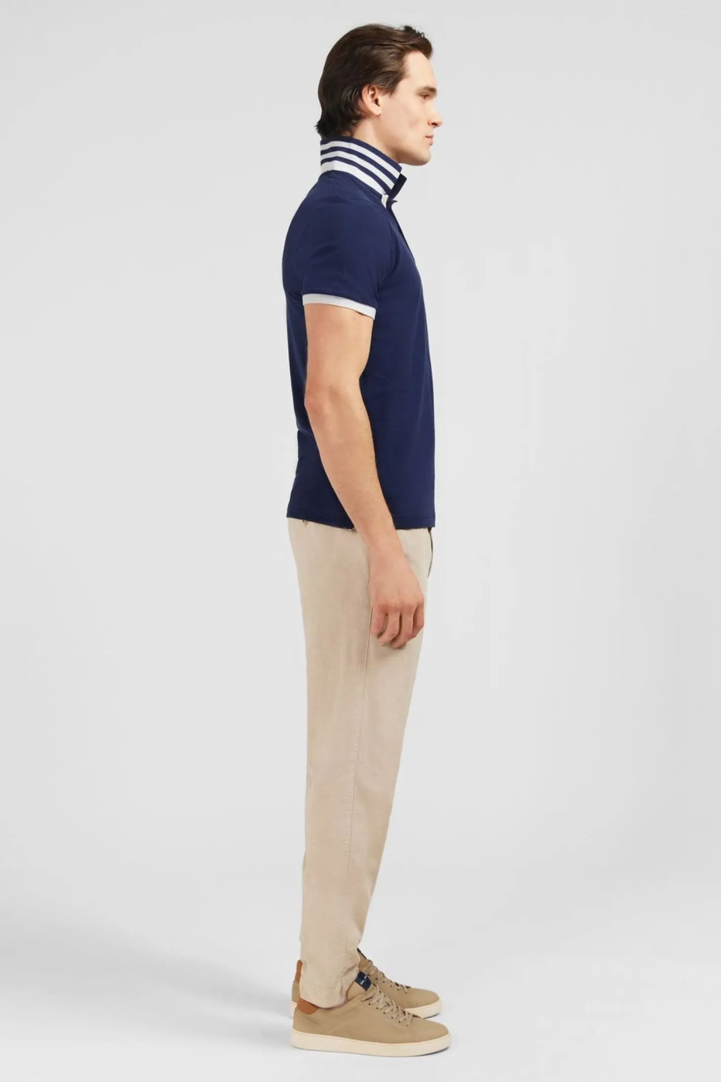 Polo Bleu Marine A Manches Courtes